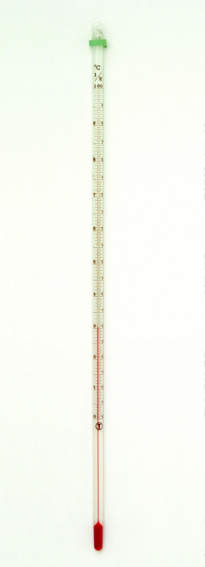 日本計量器工業 精密棒状水銀温度計(最小目盛:0.1℃) 0~50℃ 300mm