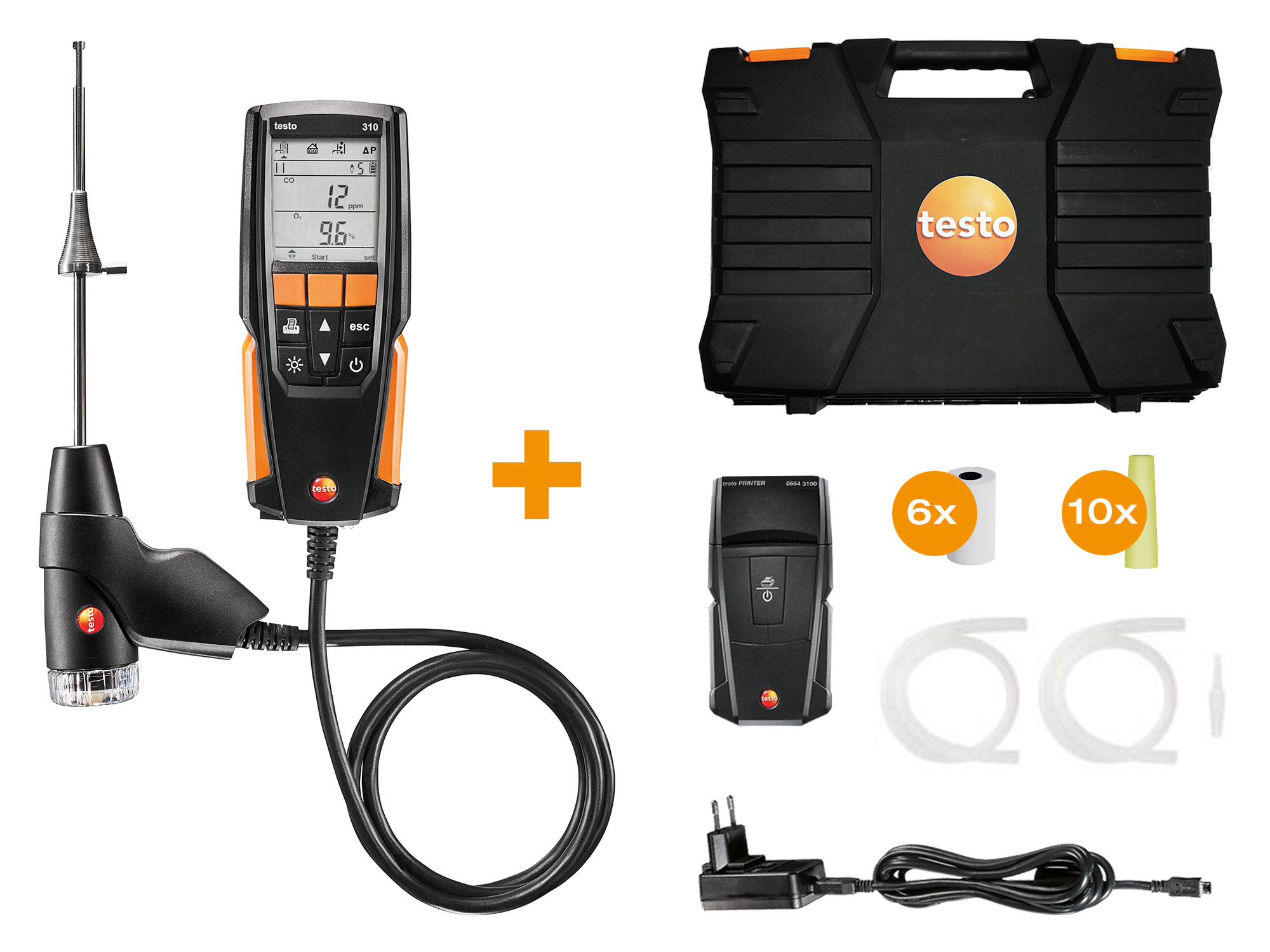 テストー 燃焼排ガス分析計 testo 310 セット 0563 3100 (61-0104-65