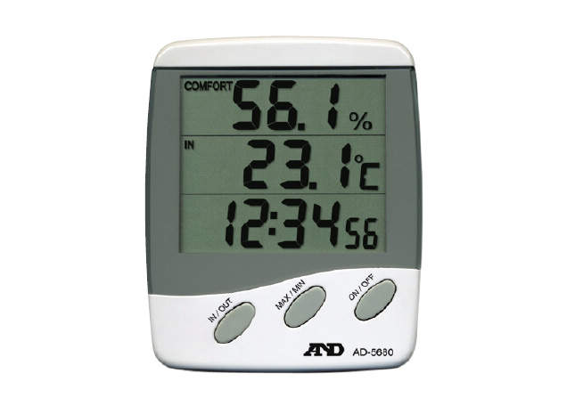 Ａ＆Ｄ 時計付き温湿度計 ＡＤ－５６８０ | 株式会社 三商