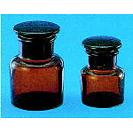 試薬瓶　広口　短形　茶２５０