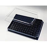 ９６穴プレート　黒　平底　Ｉ型Ｐ９６Ｆ２５Ｓ　５０入