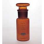 三商印　透明摺合せ試薬瓶広口　茶　１２０ml　３４／３０