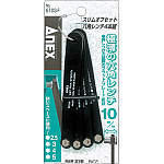 スリムオフセット六角レンチ№６１０３Ｆ　４本組