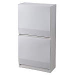 通路で使える分別ダストボックスグレー　４５Ｌ