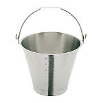 目盛付バケツ　ＳＵＳ３０４１２Ｌ　ベース付