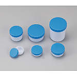 軟膏容器　プラツボ　深型　丸底Ｒ－６号　角蓋：青　５０入