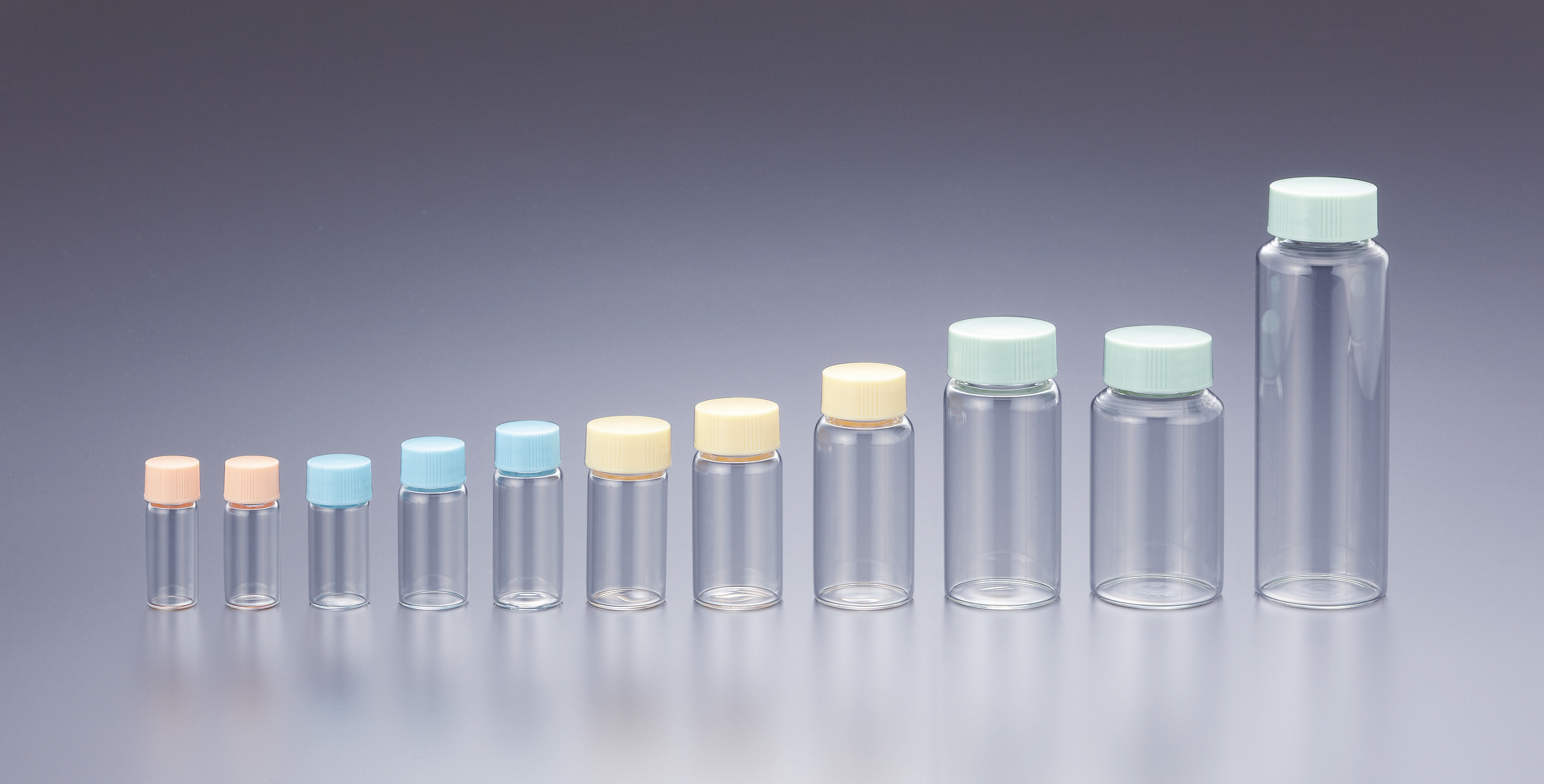 CCスクリュー管 No.01 透明 オレンジキャップ100入 0101-0217