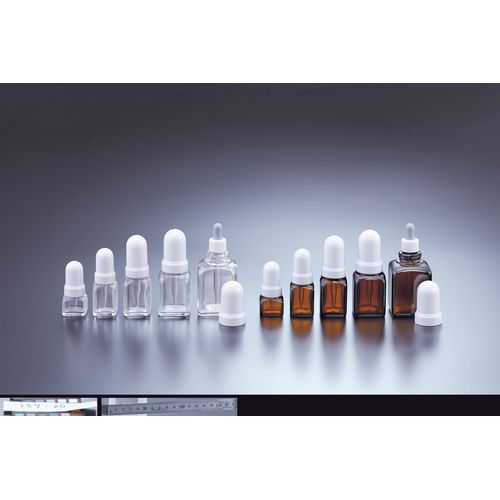 ｽﾎﾟｲﾄﾞ瓶角型 S-10透明(AS-白)24入　0840-01