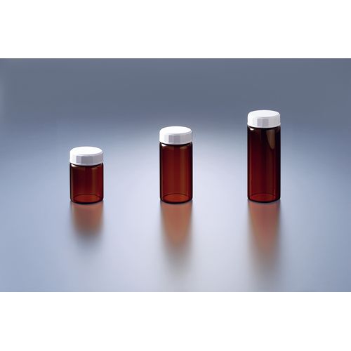 広口ｽｸﾘｭｰ管 HS-100 褐色20入　0105-60