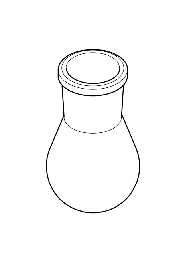 回転フラスコ 50ml (標準ガラス)000431