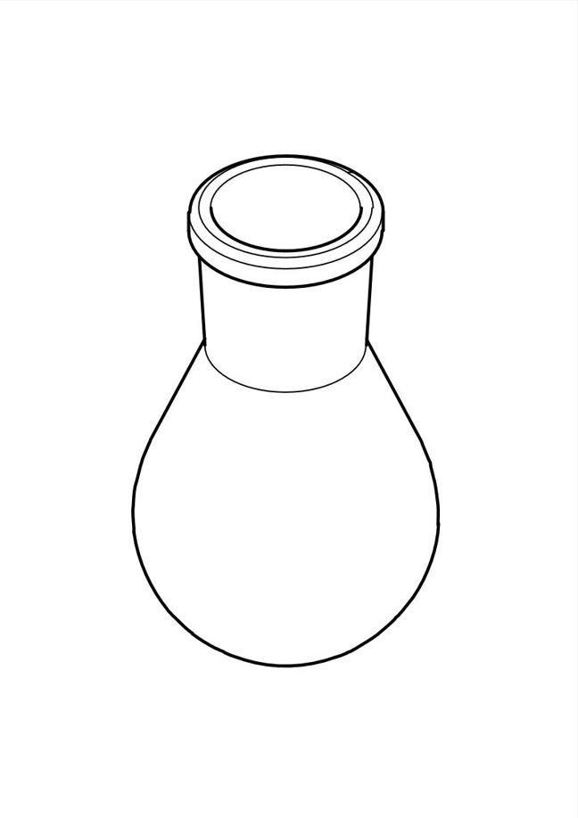 回転フラスコ 100ml (標準ガラス)000432