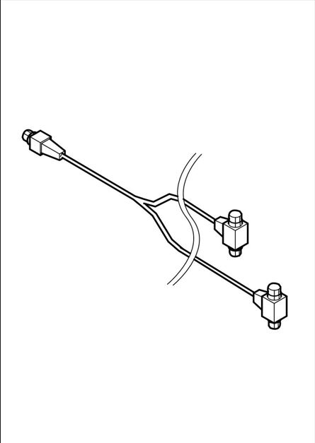 通信ケーブル Mini-DIN、Yピース、両側コネクタ付き、2 m 11080283